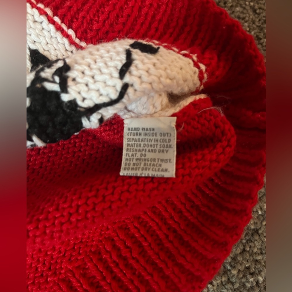Hand Knit vintage Marisa Christina ants marching picnic sweater - size large - Picture 10 of 10